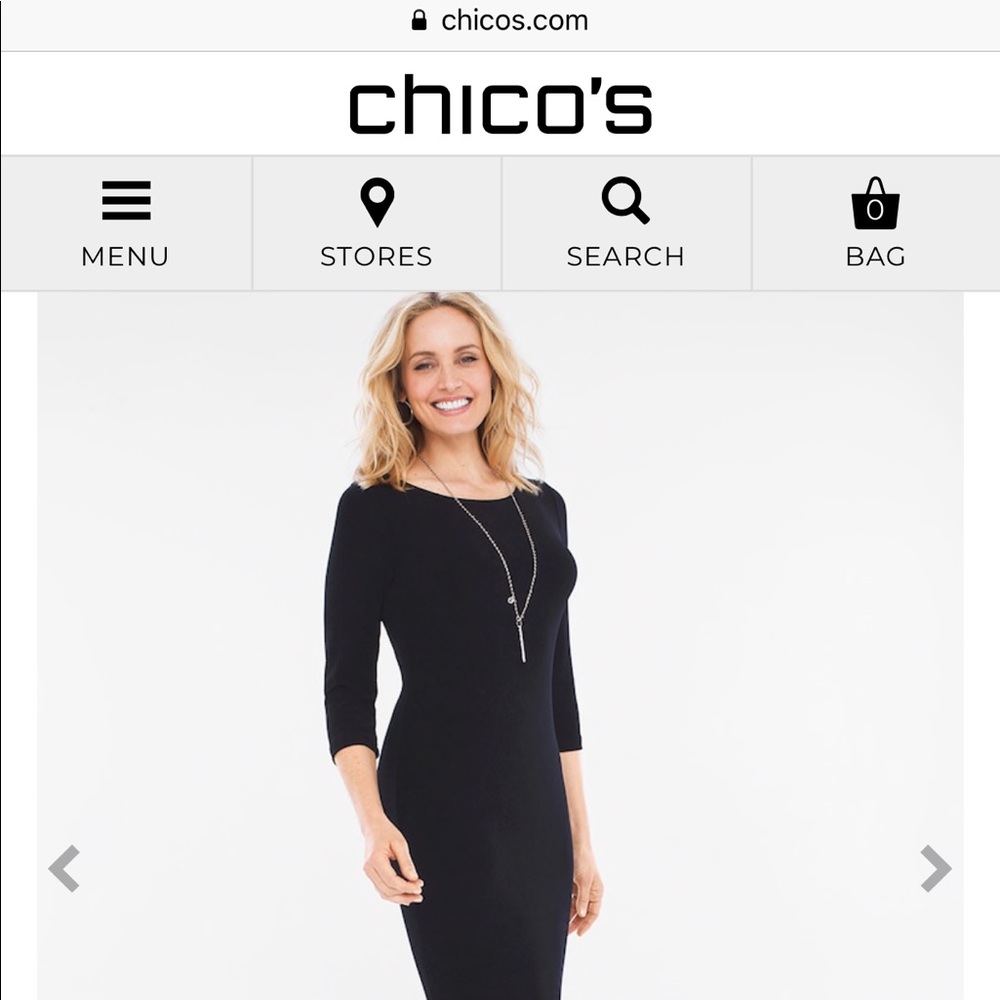 Chico’s Travelers Classic black dress